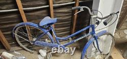 Vintage Schwinn Collegiate Women's 3-Speed Bicycle Blue / Blue Fenders