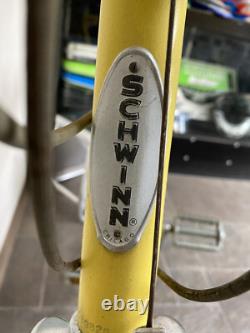 Vintage Schwinn Continental Chicago Yellow Bicycle 10 Speed Bike 1970s