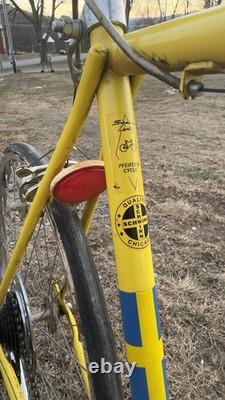 Vintage Schwinn Continental Road Bike Yellow 10-Speed 27 Chicago USA