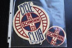 Vintage Schwinn Cycle Club 2 Piece Patch bicycle enthusiast