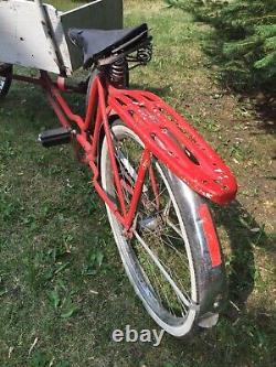 Vintage Schwinn Cycle Truck Cargo Freight 3 Wheel Delivery Bicycle Bike prewar