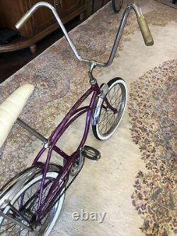 Vintage Schwinn Deluxe Stingray 1966 Original Violet Color Boys Bicycle