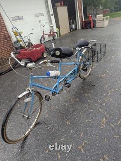 Vintage Schwinn Deluxe Twinn Two-Seater Tandem Bike 26 Wheels 5 Speed