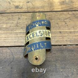 Vintage Schwinn Excelsior HeadBadge Head Badge Balloon 50s 40s Brass DX Motobike