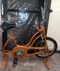 Vintage Schwinn Exerciser Bicycle Gold Metalic Paint Good Mechanical Condition