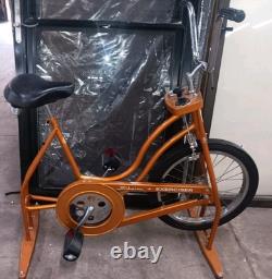 Vintage Schwinn Exerciser Bicycle Gold Metalic Paint Good Mechanical Condition