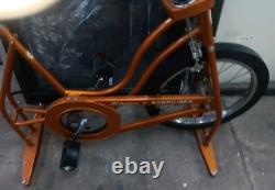 Vintage Schwinn Exerciser Bicycle Gold Metalic Paint Good Mechanical Condition