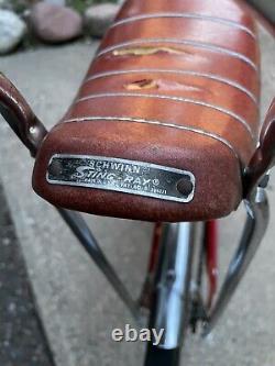 Vintage Schwinn Fastback Sting-Ray Red Original Seat Muscle Bike Cycle Teenager