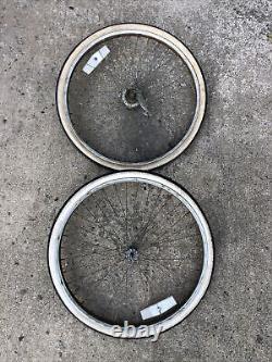 Vintage Schwinn Front & Rear Rim 26 Bendix Automatic Trelleborg White Wall L@@K