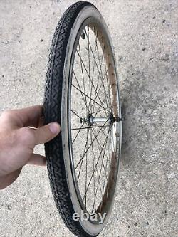 Vintage Schwinn Front & Rear Rim 26 Bendix Automatic Trelleborg White Wall L@@K