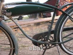 Vintage Schwinn Green Panther BF Goodrich Bicycle Springer cruiser Tank Bike