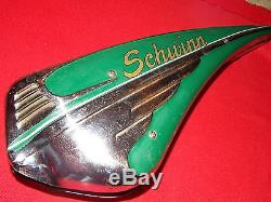 Vintage Schwinn Green Phantom balloon tire horn tank