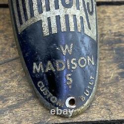 Vintage Schwinn Headbadge Haacks Haack's Custom Bicycle Madison Wisconsin Badge