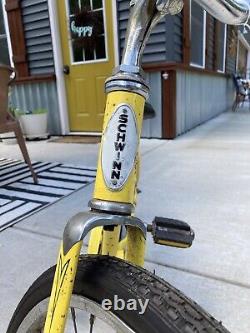 Vintage Schwinn Junior Stingray Bicycle Yellow