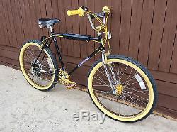 Vintage Schwinn King Sting Bmx Cruiser Bike Old School Mtb 26 Ukai Gold Klunker