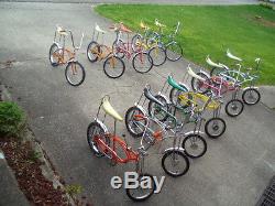 Vintage Schwinn Krates, Fastbacks, and Stingrays Total of 9 Bikes