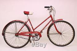 Vintage Schwinn Ladies Racer 1958 Red 3 Speed Cruiser Bicycle Bike