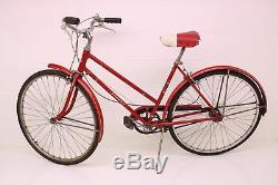 Vintage Schwinn Ladies Racer 1958 Red 3 Speed Cruiser Bicycle Bike