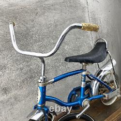 Vintage Schwinn Lil Tiger Banana Seat Bike Blue Training Wheel 12 Stingray Pixie