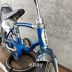 Vintage Schwinn Lil Tiger Banana Seat Bike Blue Training Wheel 12 Stingray Pixie