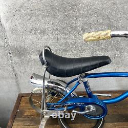 Vintage Schwinn Lil Tiger Banana Seat Bike Blue Training Wheel 12 Stingray Pixie