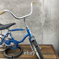 Vintage Schwinn Lil Tiger Banana Seat Bike Blue Training Wheel 12 Stingray Pixie