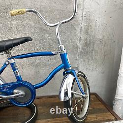 Vintage Schwinn Lil Tiger Banana Seat Bike Blue Training Wheel 12 Stingray Pixie