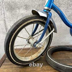 Vintage Schwinn Lil Tiger Banana Seat Bike Blue Training Wheel 12 Stingray Pixie