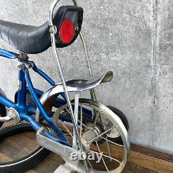 Vintage Schwinn Lil Tiger Banana Seat Bike Blue Training Wheel 12 Stingray Pixie