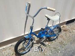 Vintage Schwinn Lil Tiger Bicycle Blue Rare Bike With original Training Wheels