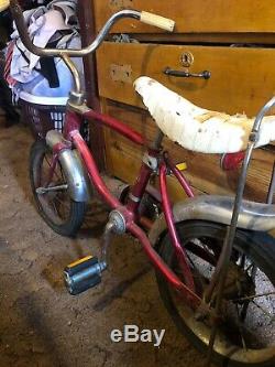 Vintage Schwinn Lil Tiger No Brakes Red Kids Bicycle! Preowned