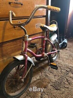 Vintage Schwinn Lil Tiger No Brakes Red Kids Bicycle! Preowned