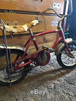 Vintage Schwinn Lil Tiger No Brakes Red Kids Bicycle! Preowned