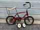 Vintage Schwinn Lil Tiger Stingray Original Red 12 Bicycle With Training Wheels
