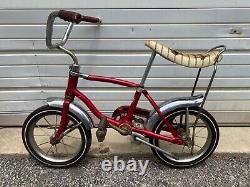 Vintage Schwinn Lil Tiger Stingray Original Red 12 Bicycle with Training Wheels