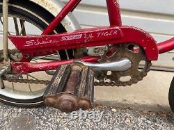 Vintage Schwinn Lil Tiger Stingray Original Red 12 Bicycle with Training Wheels