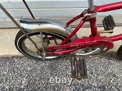 Vintage Schwinn Lil Tiger Stingray Original Red 12 Bicycle with Training Wheels