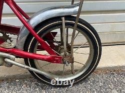 Vintage Schwinn Lil Tiger Stingray Original Red 12 Bicycle with Training Wheels