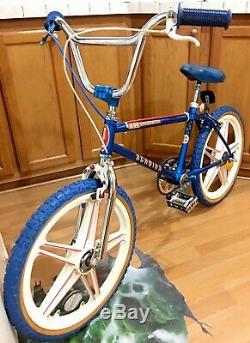 Vintage Schwinn Mag Scrambler Freestyle Bmx Bike 1979 Boy 20 Thrasher Blue Rare