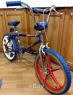Vintage Schwinn Mag Scrambler Freestyle Bmx Bike 1979 Boy 20 Thrasher Blue Rare
