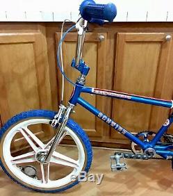 Vintage Schwinn Mag Scrambler Freestyle Bmx Bike 1979 Boy 20 Thrasher Blue Rare