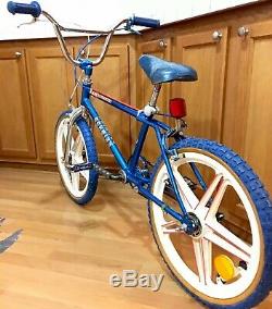 Vintage Schwinn Mag Scrambler Freestyle Bmx Bike 1979 Boy 20 Thrasher Blue Rare