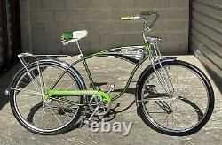 Vintage Schwinn May 1972, Campus Green, Phantom Tank, Bendix 2 Speed Yellow kickbac