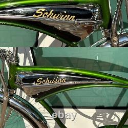 Vintage Schwinn May 1972, Campus Green, Phantom Tank, Bendix 2 Speed Yellow kickbac