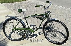 Vintage Schwinn May 1972, Campus Green, Phantom Tank, Bendix 2 Speed Yellow kickbac