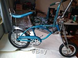 Vintage Schwinn Midget Re-done Blue Custom Springer Stingray 16 Nov. 1978 U. S. A