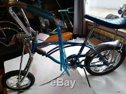 Vintage Schwinn Midget Re-done Blue Custom Springer Stingray 16 Nov. 1978 U. S. A