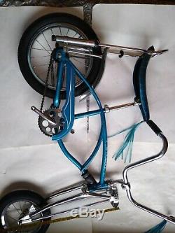 Vintage Schwinn Midget Re-done Blue Custom Springer Stingray 16 Nov. 1978 U. S. A