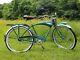 Vintage Schwinn Phantom Bicycle 1955 Or 1957 Green Fully Restored Cruiser