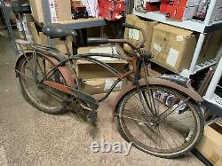 Vintage Schwinn Phantom Bike Bicycle Black and Red Cruiser Used Very Old 50s